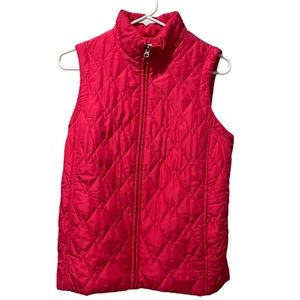 Croft & Barrow Women’s Coral Pink Lightweight Quilted Packable Vest Small Zip‎